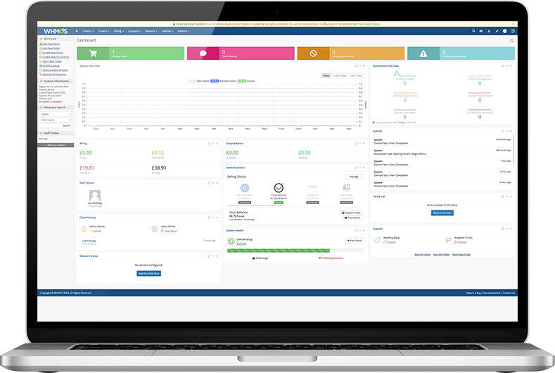 WHMCS Billing Platform Interface